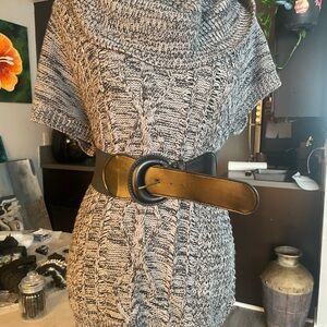 No Boundaries Black and Gray Knit Mini Dress